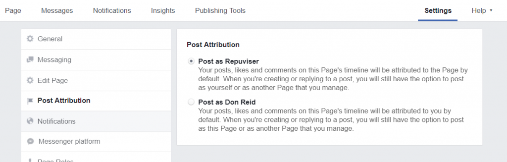 How To Set Up A Facebook Business Page - page attributions