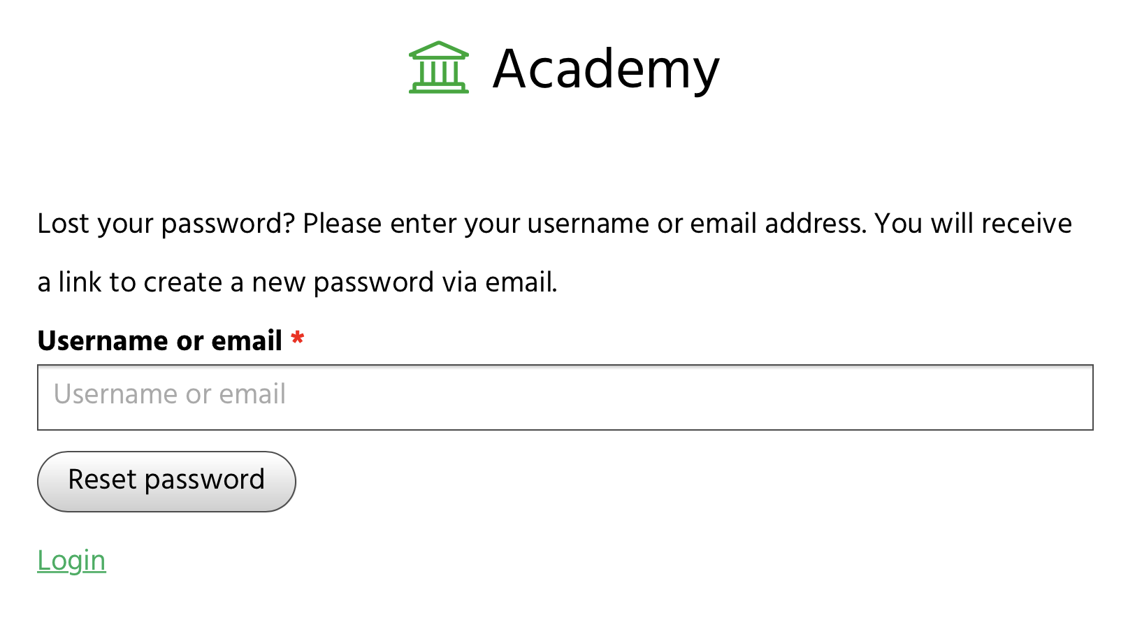 Password Reset Password Reset