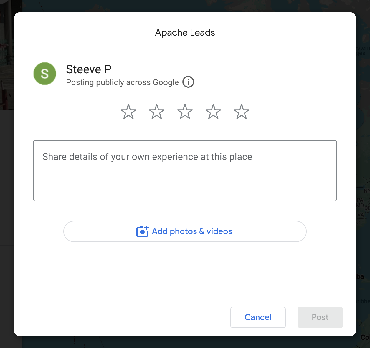 Google Review Form 