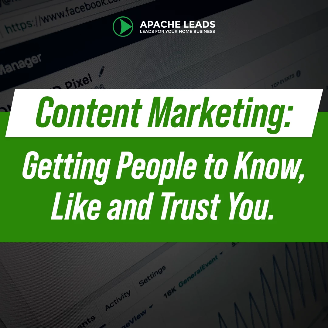 Content Marketing: Getting People to Know, Like and Trust You.