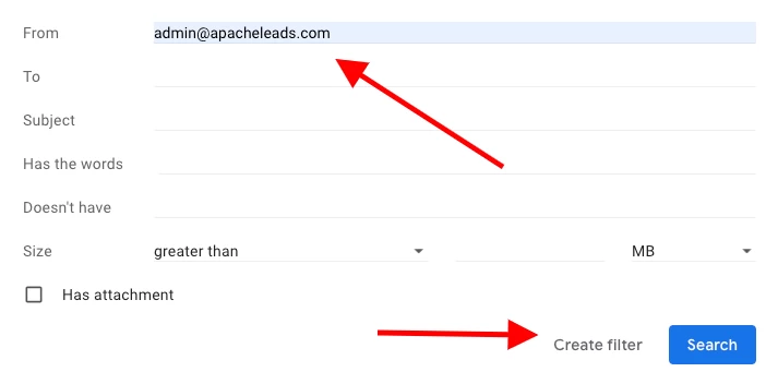 Gmail Create A Filter Process
