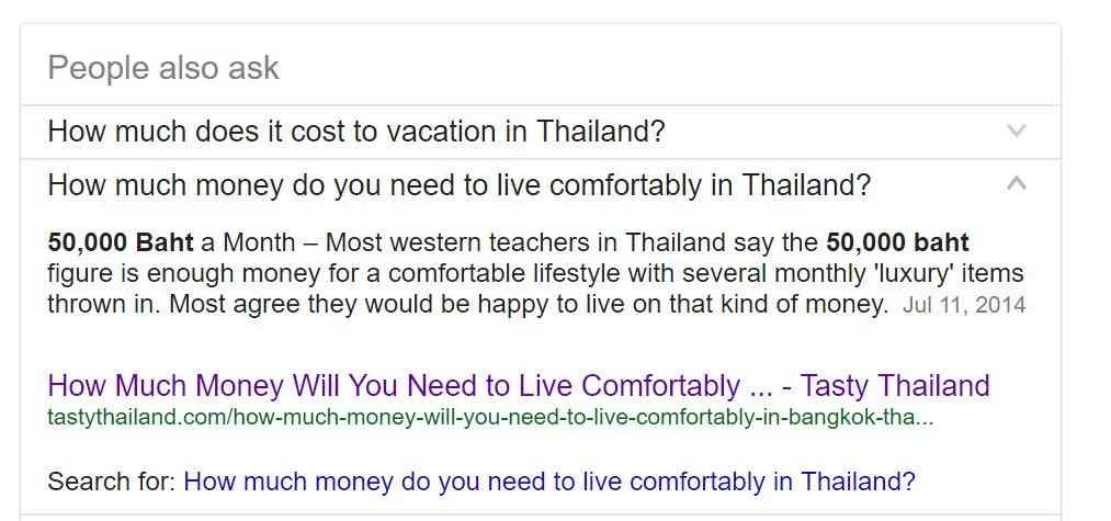 how much does it cost to vacation in thailand