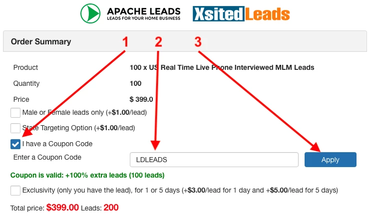 How To Use Your Coupon Code LDLEADS